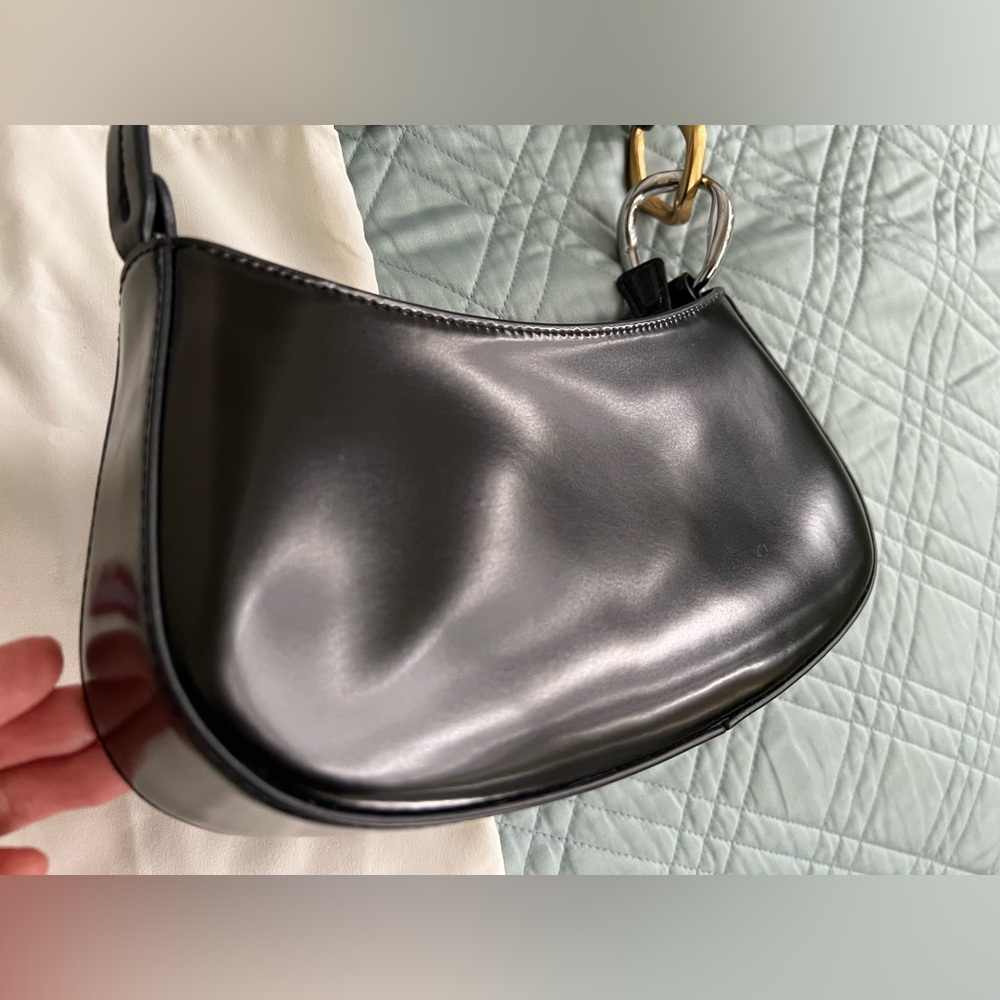 STAUD Black Leather Shoulder Bag - Picture 5 of 14